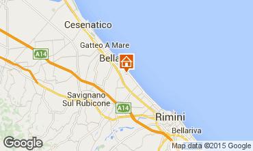A map showing the location of an Italian beach.