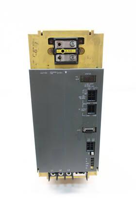 The front view of an industrial power supply unit.