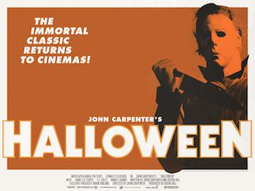 The poster for Halloween starring John Carpenter.