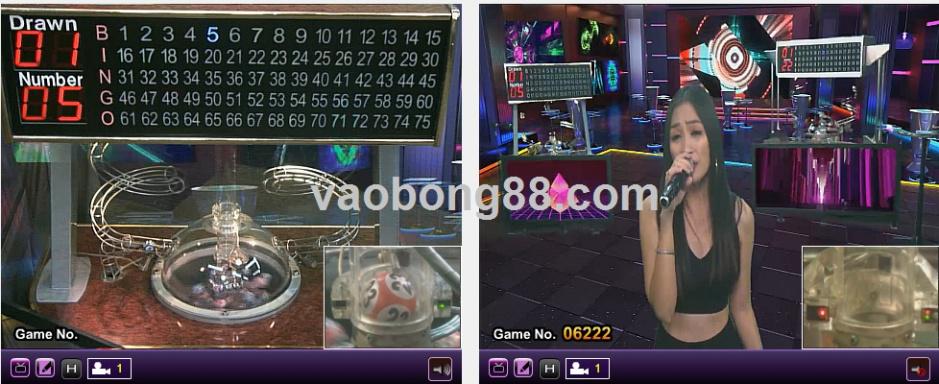 Two pictures of a woman playing casino games on the phone